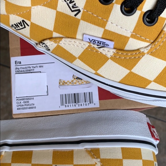 VANS ERA big checkerboard yellow/true white Womens - Picture 7 of 16